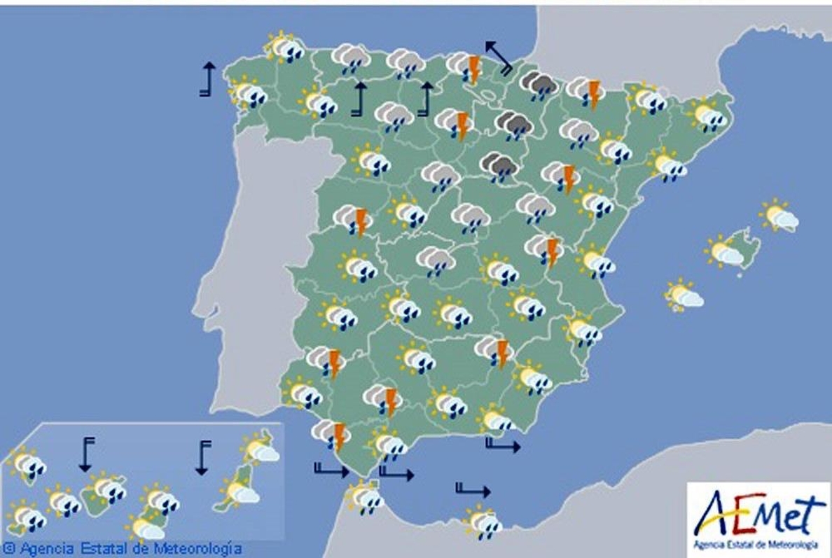 Hoy, un nuevo frente atlántico dejará lluvias fuertes en oeste de Galicia