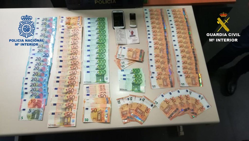 Tres detenidos por introducir en España billetes falsos desde Italia