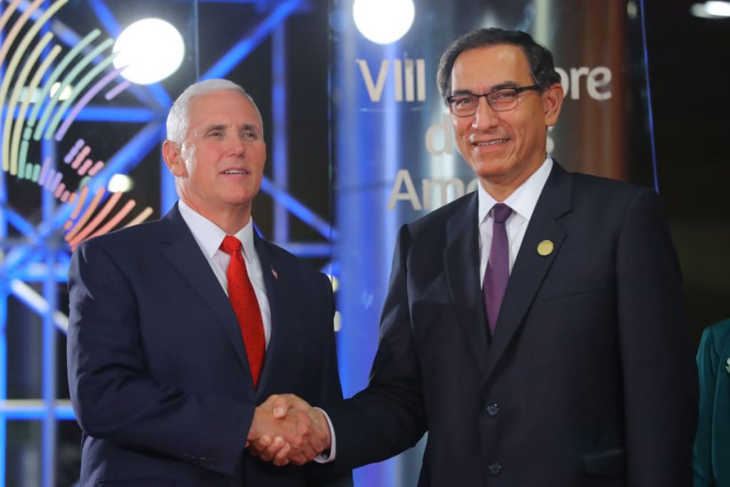 EE.UU. agradece la presión de Perú a Venezuela en la reunión de Pence con Vizcarra