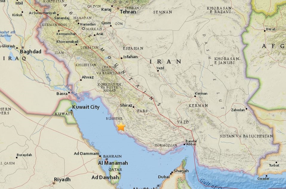 Registrado un terremoto de magnitud 5,9 en el suroeste de Irán
