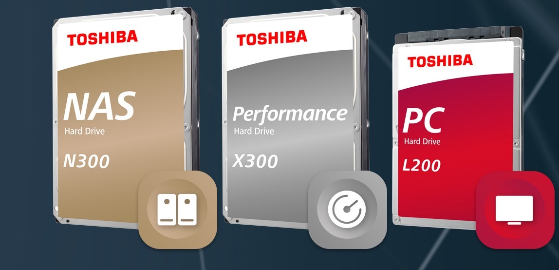 Toshiba amplía sus familias de discos duros internos N300, X300 y L200 con nuevos modelos de más capacidad