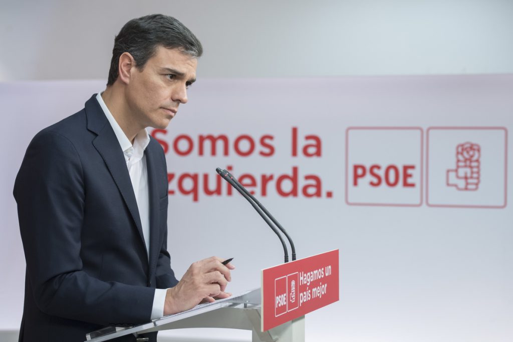 Una encuesta del PSOE sitúa a Sánchez 5,2 puntos por encima de Ciudadanos y muy cerca del PP