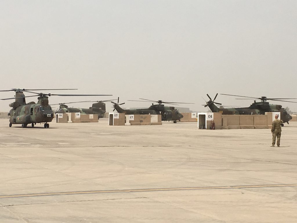 La Unidad española de Helicópteros del Ejército de Tierra llega a Irak para integrarse en la coalición contra el Daesh