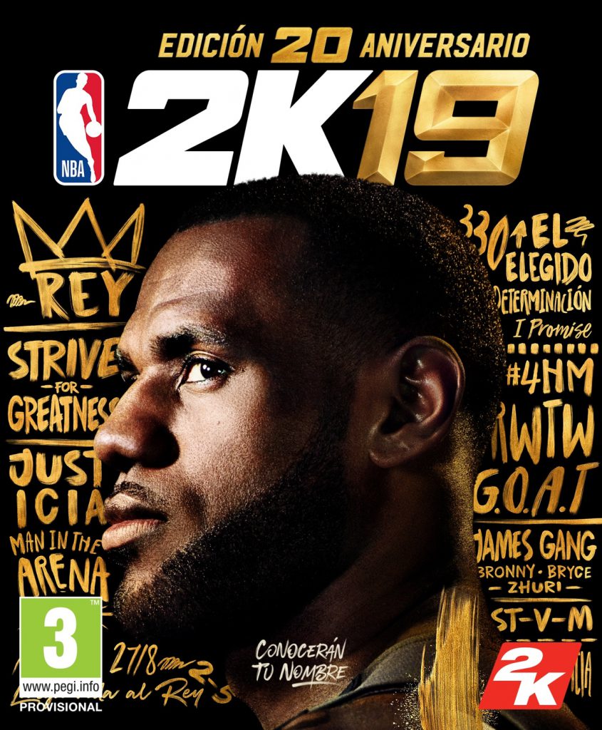 LeBron James, protagonista de la portada de la Edición 20 Aniversario de NBA 2K19