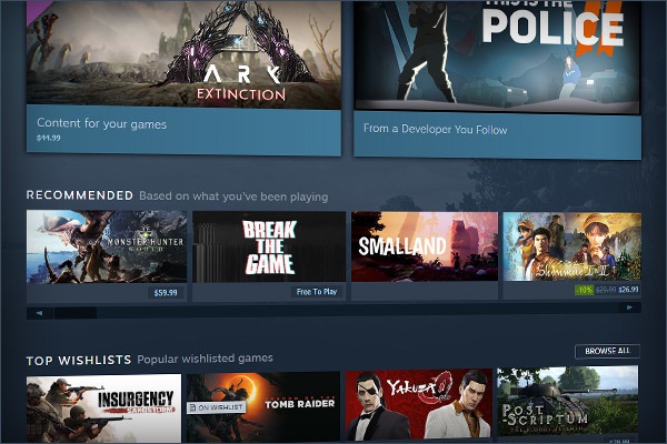 Steam mostrará los próximos lanzamientos según el interés previo que susciten entre los jugadores