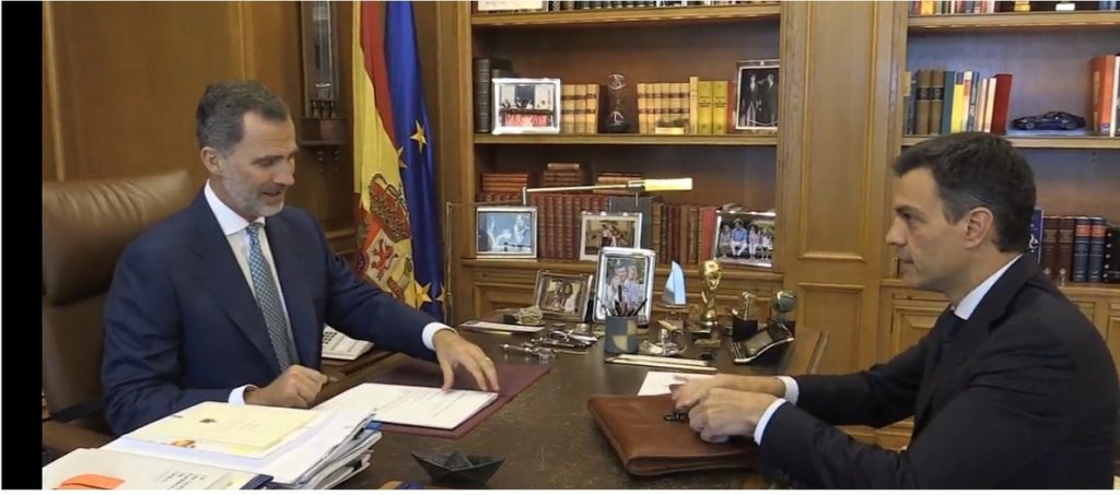 El Rey Felipe VI despachará el próximo lunes con Pedro Sánchez en el Palacio de Marivent