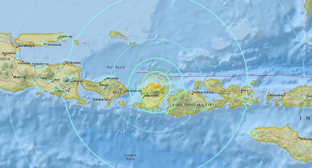 Cancelada la alerta por tsunami tras un terremoto de magnitud 7,0 en la costa indonesia de Lombok