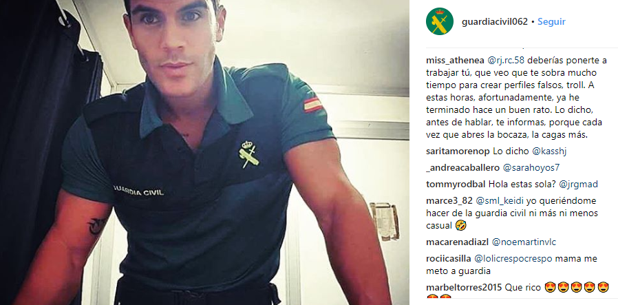José Sánchez, el Guardia Civil que triunfa como modelo en Instagram