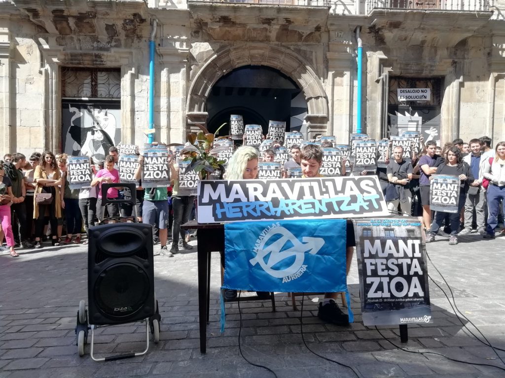 La Asamblea del ‘Gaztetxe Maravillas’ critica al Gobierno navarro y dice que «había alternativas al desalojo»