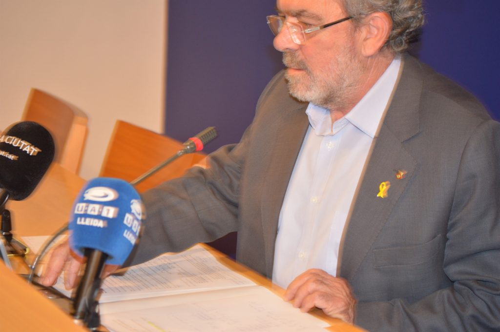 Reñé (PDeCAT) convoca para el jueves el pleno en el que dejará de presidir la Diputación de Lleida