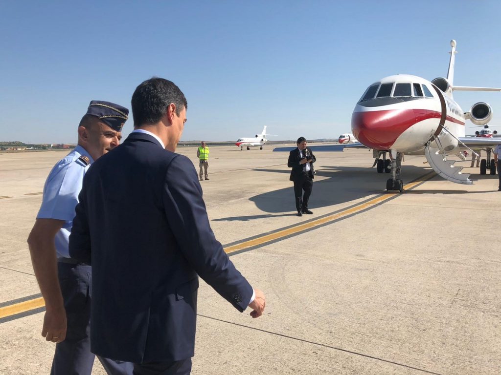 El Gobierno alega motivos de seguridad para justificar el traslado en avión de Sánchez y su Gobierno a Valladolid
