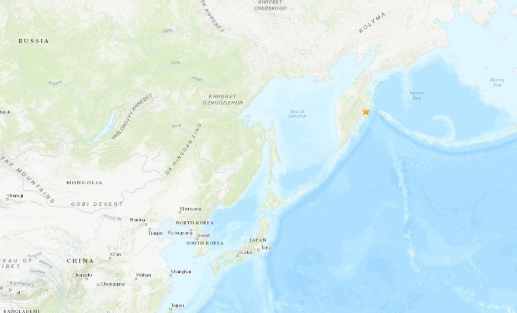 Registrado un terremoto de magnitud 6 en la península rusa de Kamchatka