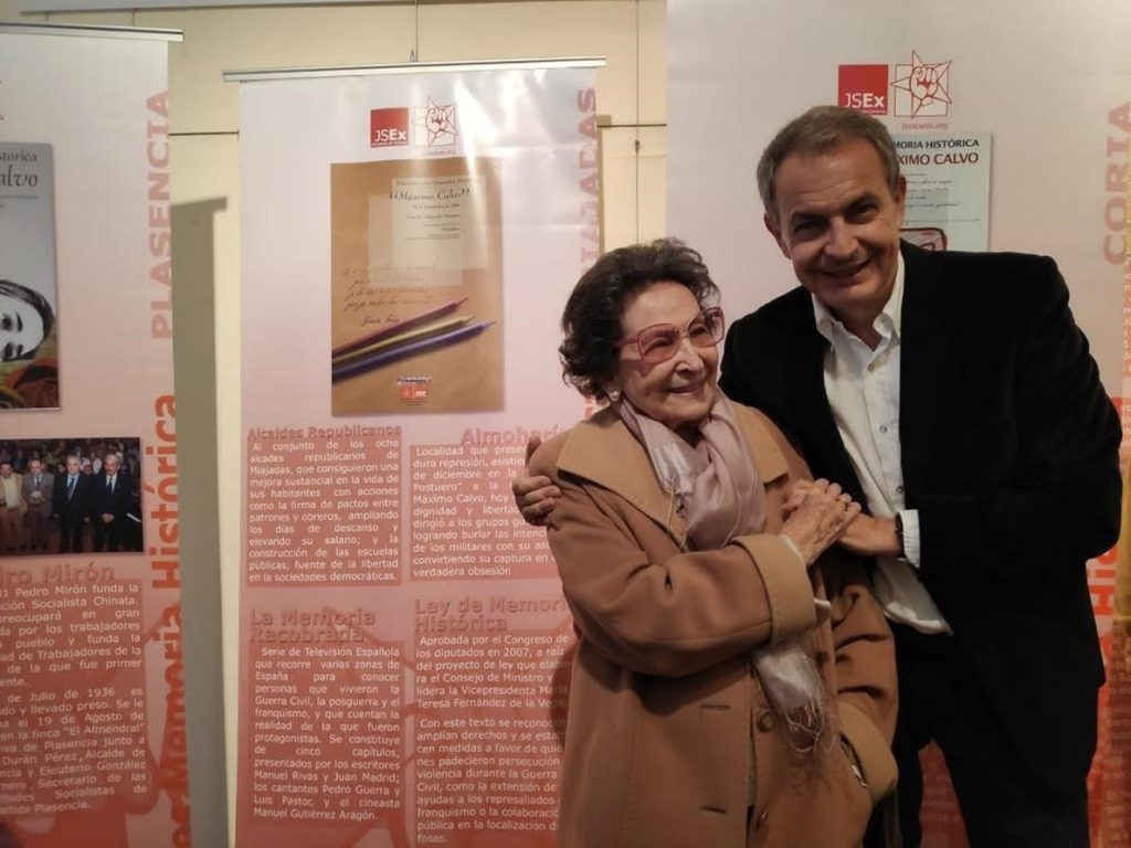 Zapatero afirma que la memoria histórica es «democracia, dignidad y paz interior»