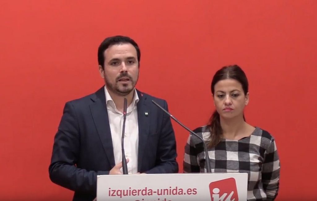 Garzón pide a los independentistas apoyo a los PGE para combatir la ola reaccionaria, y al PSOE, que se esfuerce más