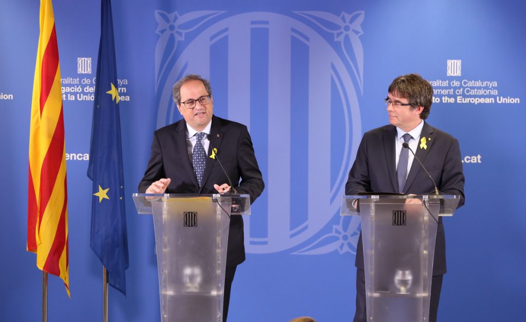 Torra y Puigdemont presentan este sábado el Consell per la República en Bruselas