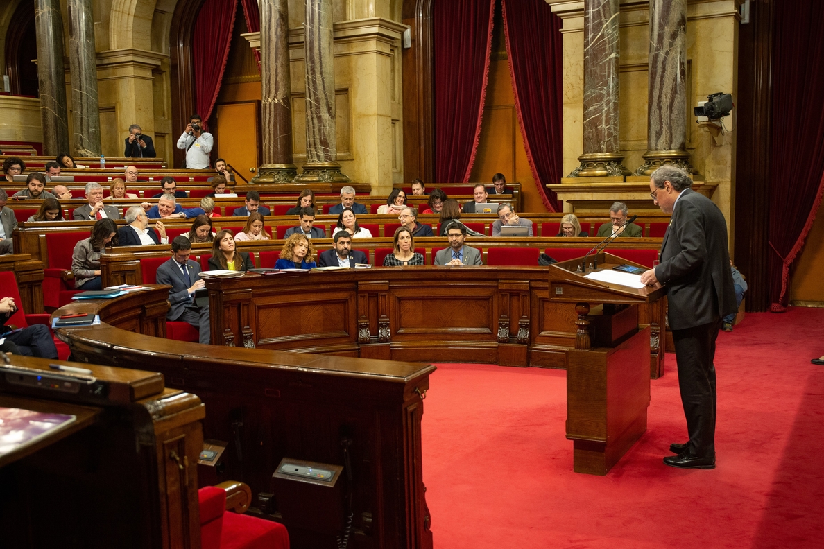 Torra reprocha a Arrimadas que es una «vergüenza anunciar una querella contra el presidente de la Generalitat»