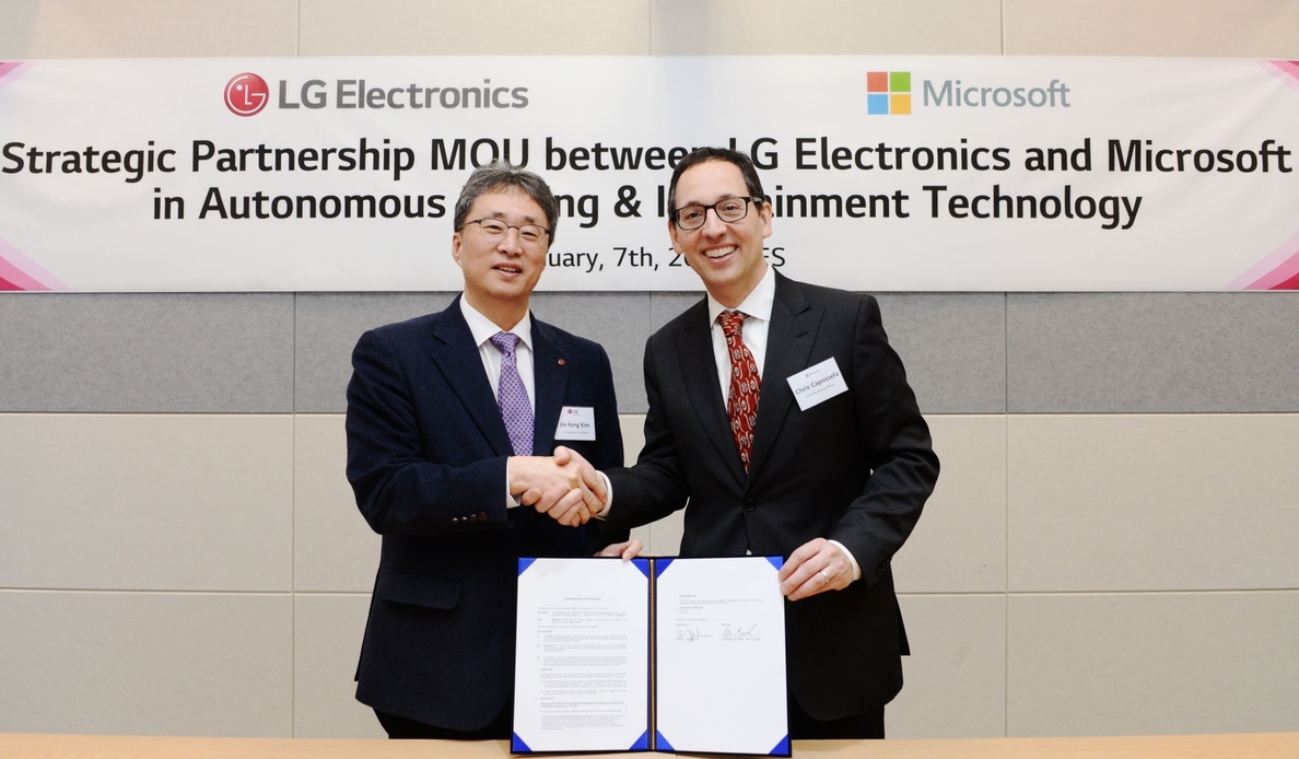 LG llega a un acuerdo con Microsoft para desarrollar sistemas de IA para vehículos autónomos
