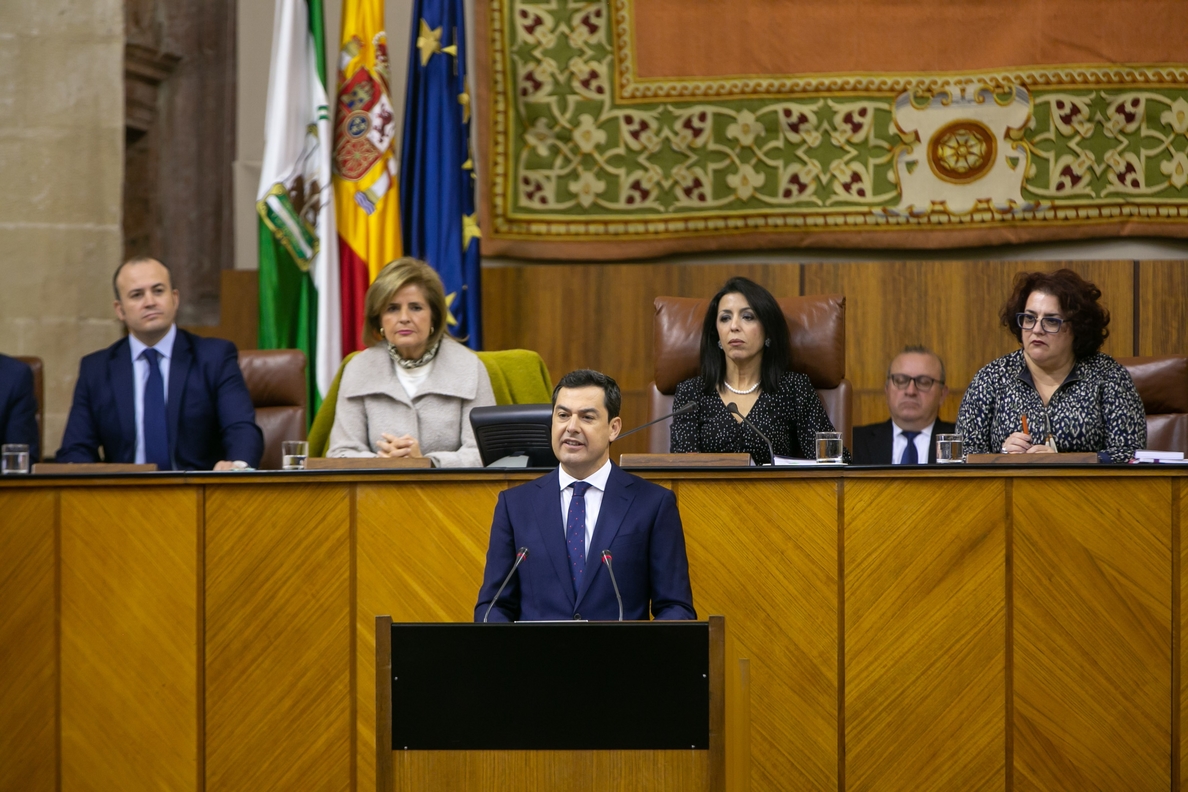 Así ha sido el discurso de investidura de Juanma Moreno ante el Parlamento de Andalucía