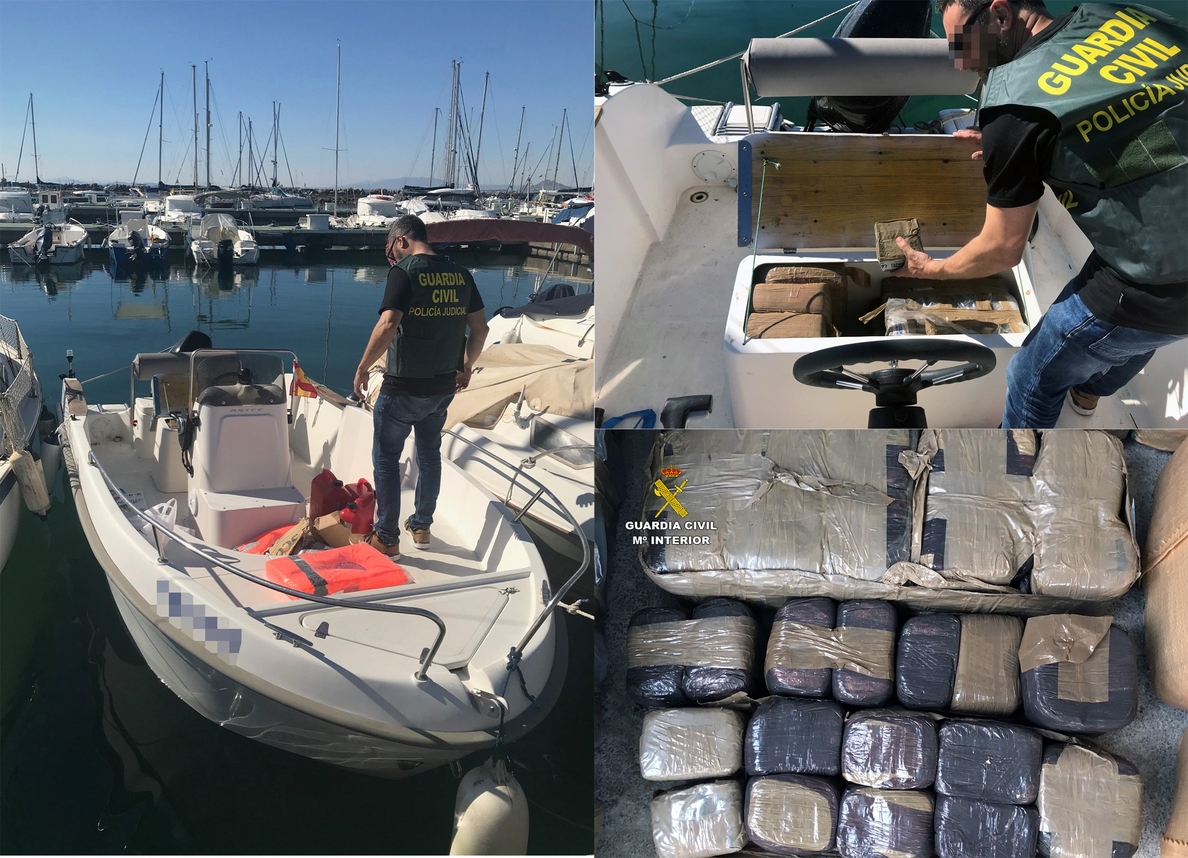 Guardia Civil desmantela una organización criminal dedicada a la introducción de hachís a través del Mar Menor