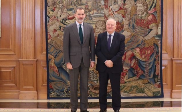 El Rey recibe al exministro Moratinos, nombrado alto representante de la Alianza de Civilizaciones