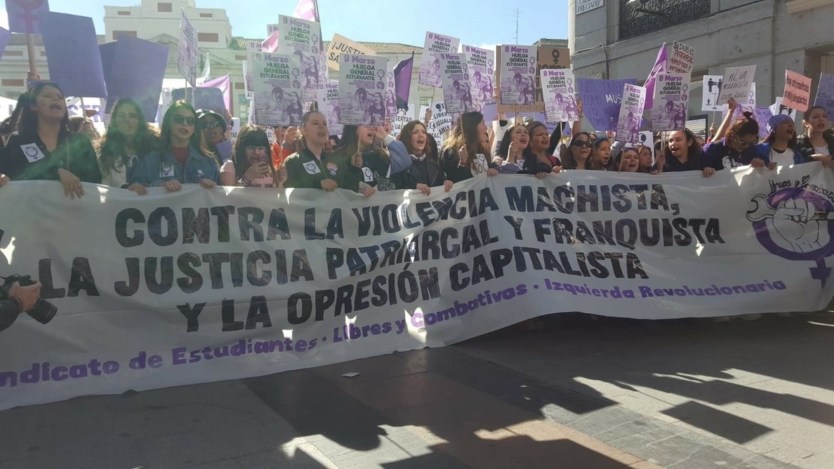 El Sindicato de Estudiantes cifra en más de dos millones los jóvenes que han secundado la huelga feminista