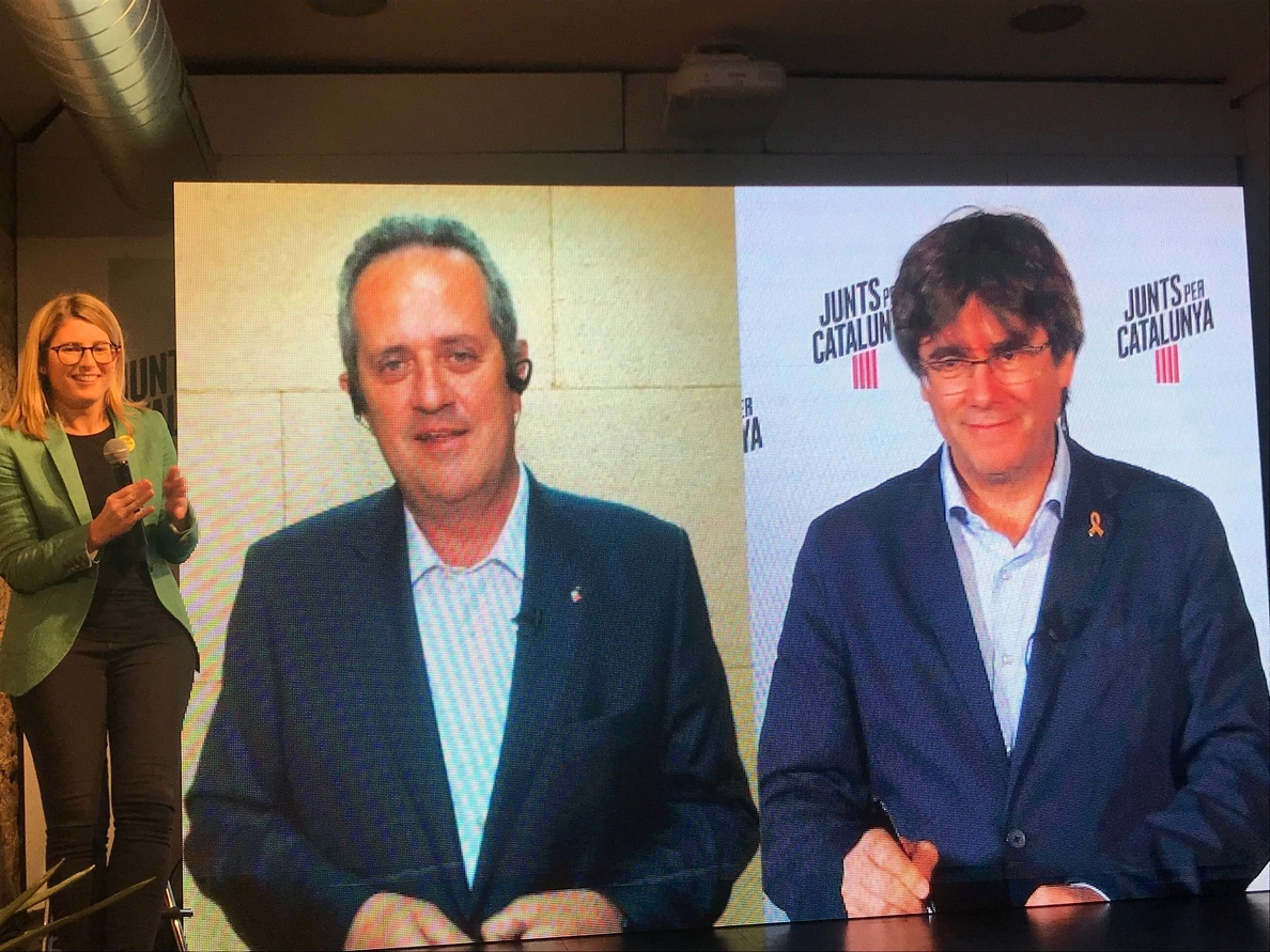 Puigdemont y Forn piden «remachar» la victoria del independentismo en las municipales y europeas