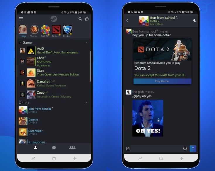 Steam lanza su nueva aplicación de chat para dispositivos móviles